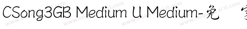 CSong3GB Medium U Medium字体转换